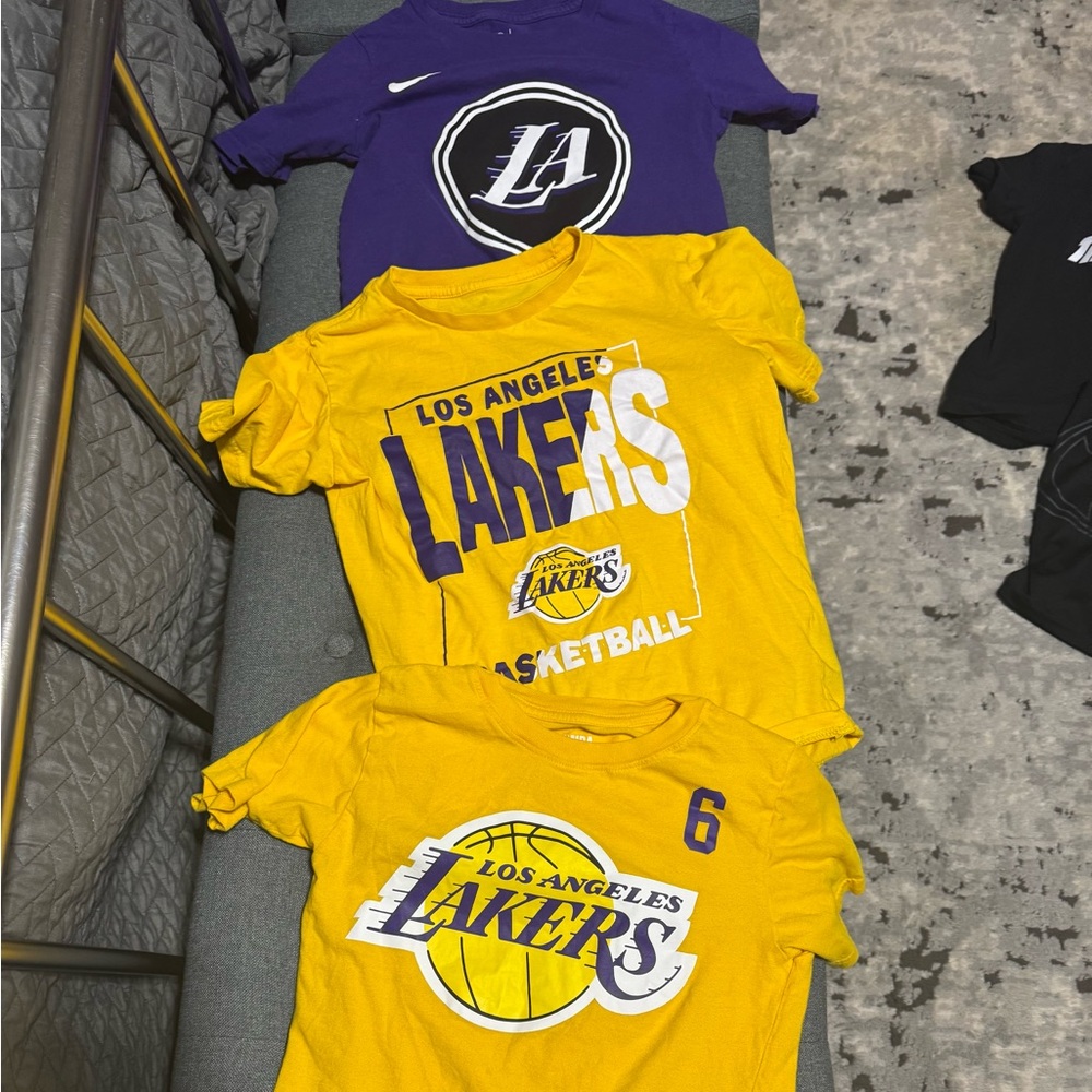 NBA Los Angeles Lakers Kids Yellow Short Sleeve Tee